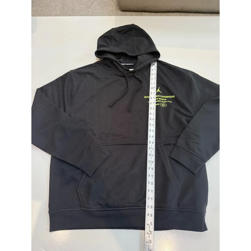 Jordan Sport Dri-FIT Maison Des Champions Floral Hoodie Black Neon Yellow Large